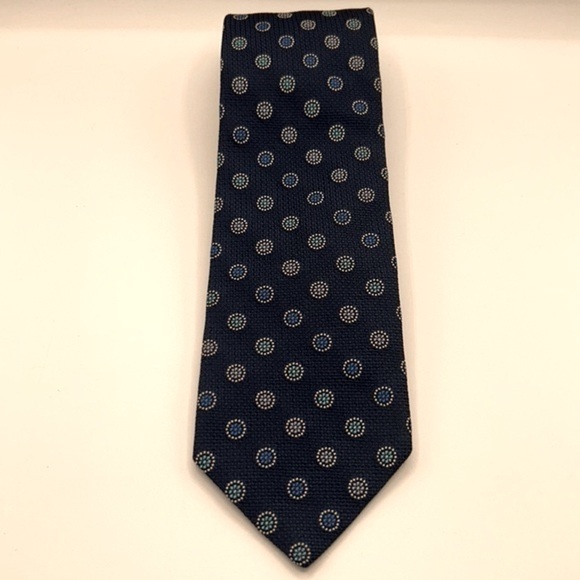 Brooks Brother Blue Circle Pattern Tie - Picture 1 of 3